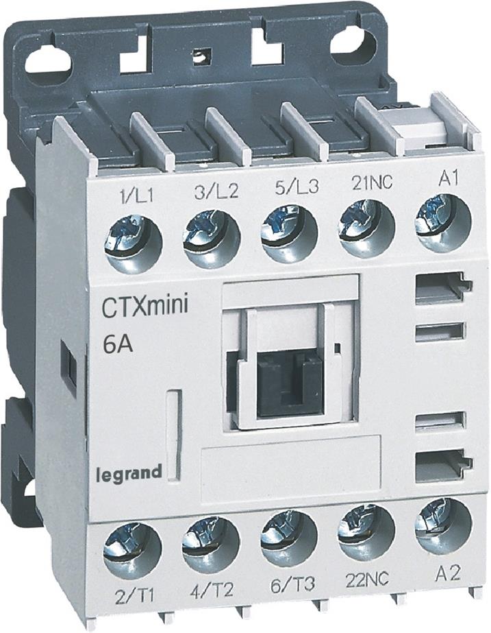 Контактор CTX3 mini 3P 2.2kW (6A AC-3) 1NC 230V 50/60Hz Legrand