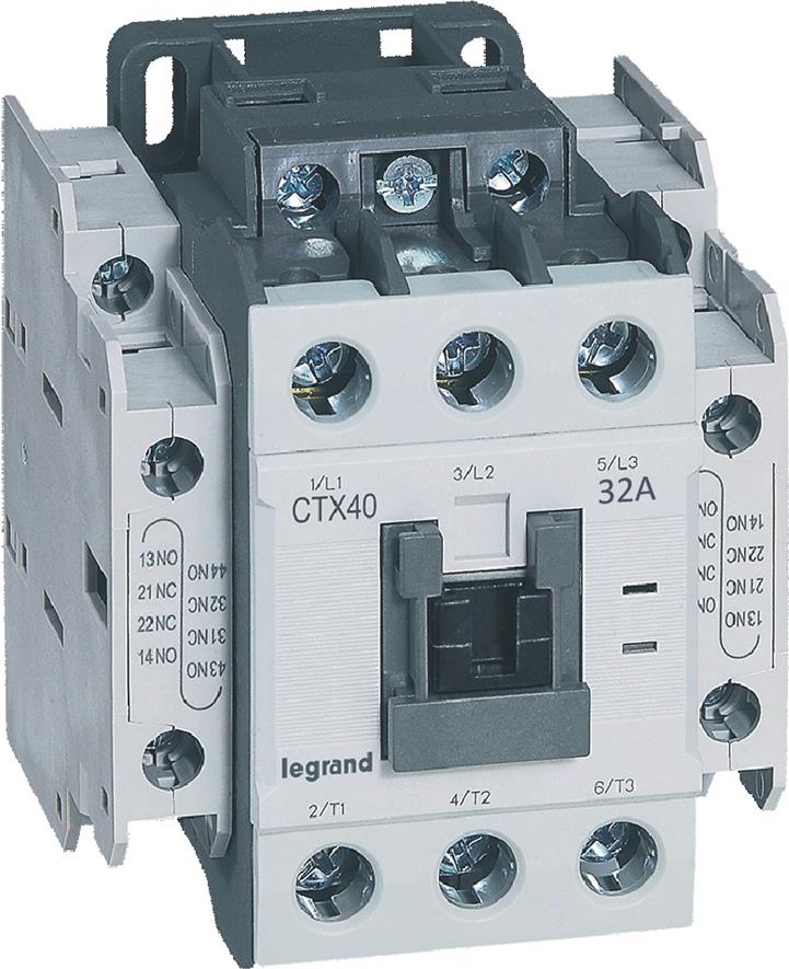 Контактор CTX3-40 3P 15kW (32A AC-3) 2NO-2NC 230V 50/60Hz Legrand