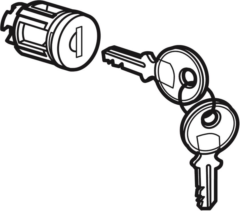 Ключалка за врата/метална и пластмасова/ на табло XL3 с два ключа тип 405 Legrand