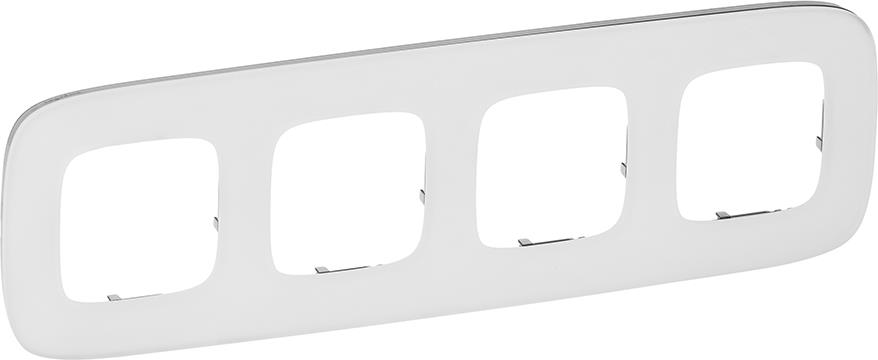 Рамка 4х цвят Бяло Стъкло Valena Allure Legrand