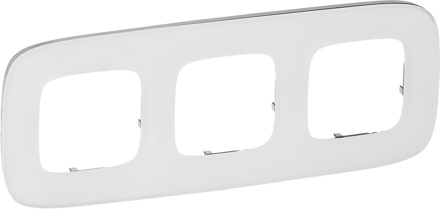 Рамка 3х цвят Бяло стъкло Valena Allure Legrand