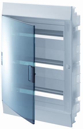 Табло за скрит монтаж  3х18мод. Mistral41F с прозрачна врата и Н и РЕ клеми ABB