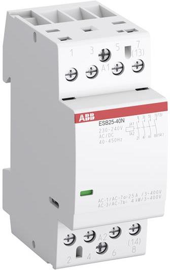Модулен контактор ESB 25A 4NO 230..240ac/dc 2 мод. ABB