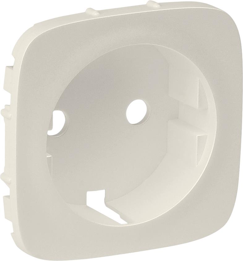 Лицев панел за контакт шуко с детска защита цвят Крем Valena Allure Legrand