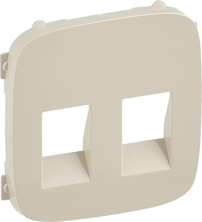 Лицев панел за двойна розетка за тонколони  цвят Крем Valena Allure Legrand