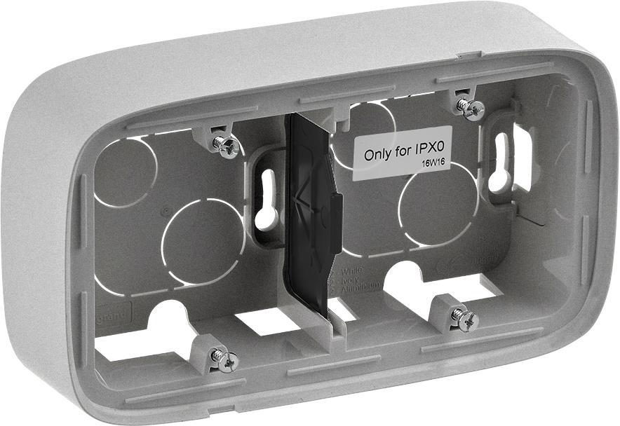 Двойна конзола за открит монтаж цвят Алуминий Valena Allure Legrand