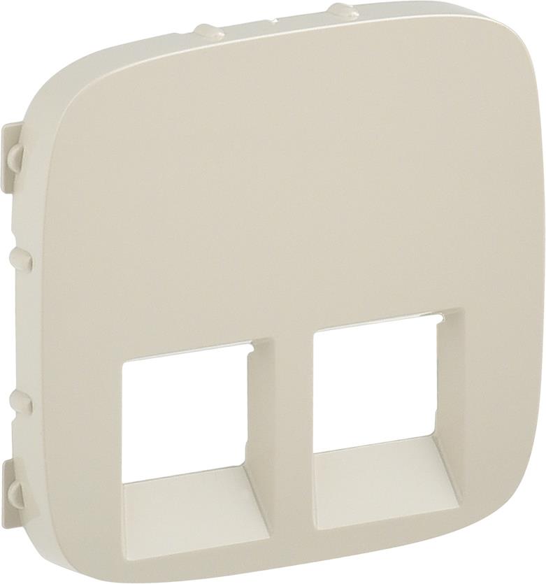Лицев панел за двойна 2xRJ45/RJ11 розетка цвят Крем Valena Allure Legrand