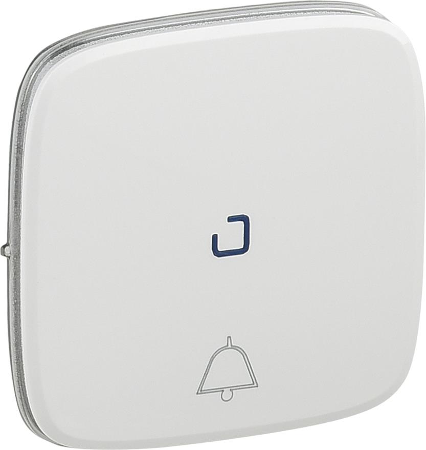 Лицев панел за бутон с подсветка и символ звънец цвят Бял Valena Allure Legrand