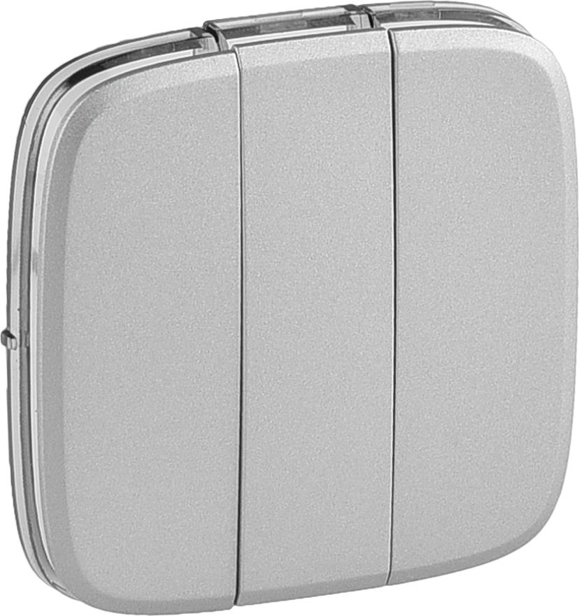 Лицев панел за троен ключ цвят Алуминий Valena Allure Legrand