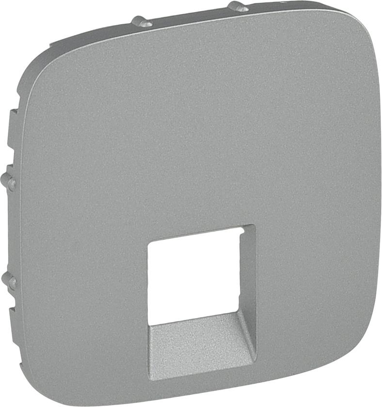 Лицев панел за единична RJ45/RJ11 розетка цвят Алуминий Valena Allure Legrand