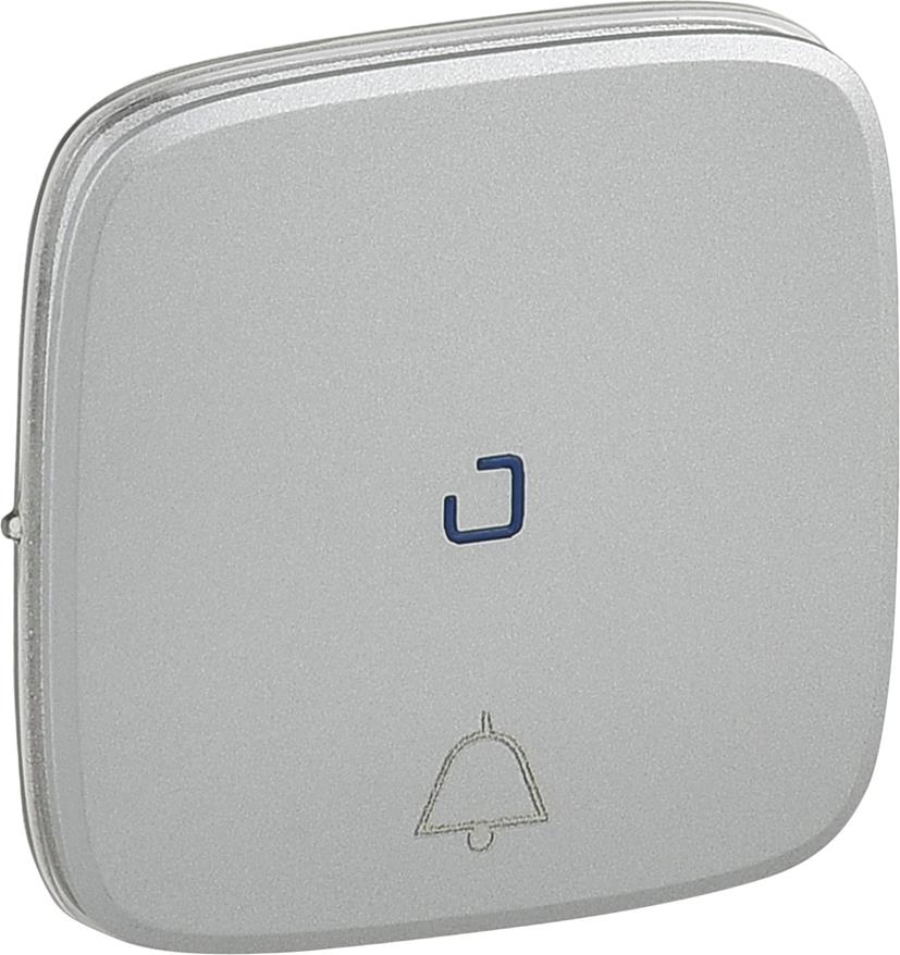 Лицев панел за бутон с подсветка и символ звънец цвят Алуминий Valena Allure Legrand