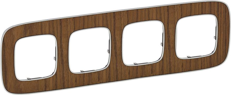 Рамка 4х цвят Орех Valena Allure Legrand