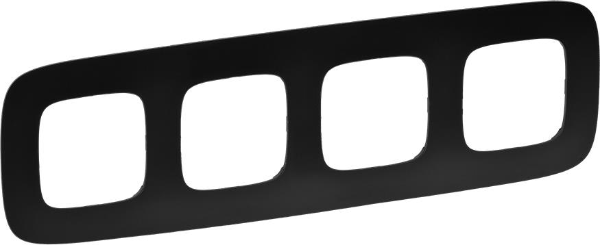 Рамка 4х цвят Черен мат Valena Allure Legrand