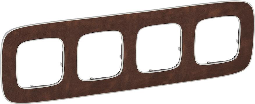 Рамка 4х цвят Кожа Valena Allure Legrand