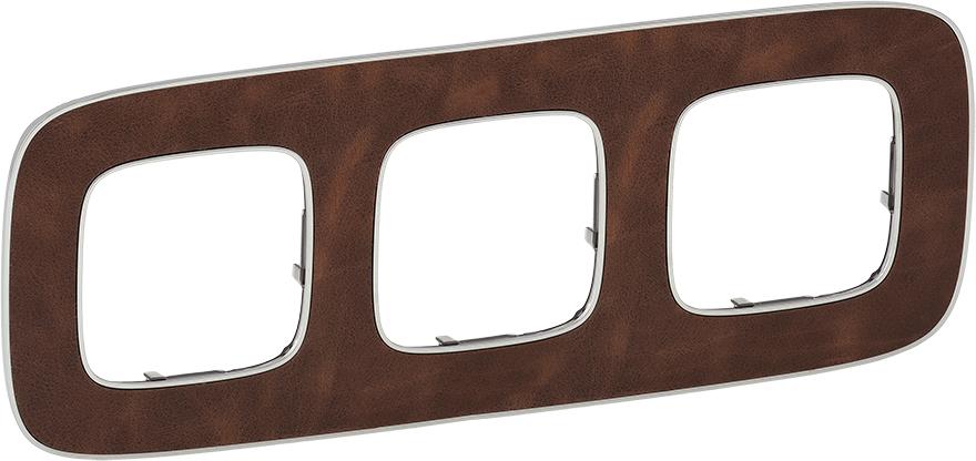 Рамка 3х цвят Кожа Valena Allure Legrand