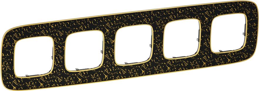 Рамка 5х цвят Черен барок Valena Allure Legrand /до изчерпване/