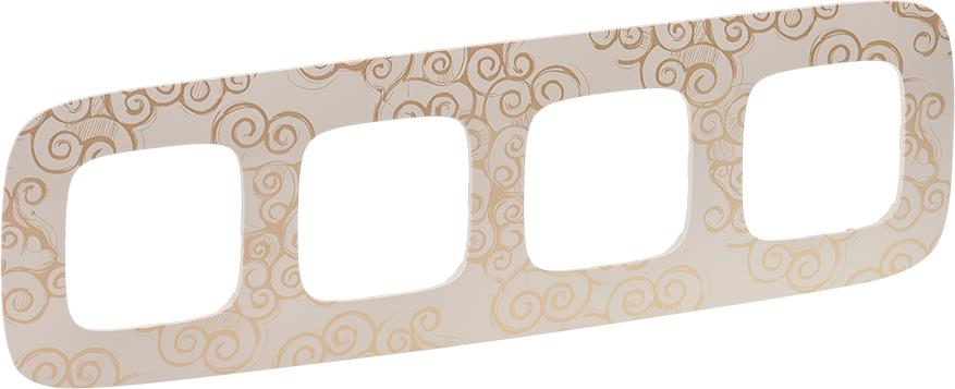 Рамка 4х цвят Нарцис злато Valena Allure Legrand