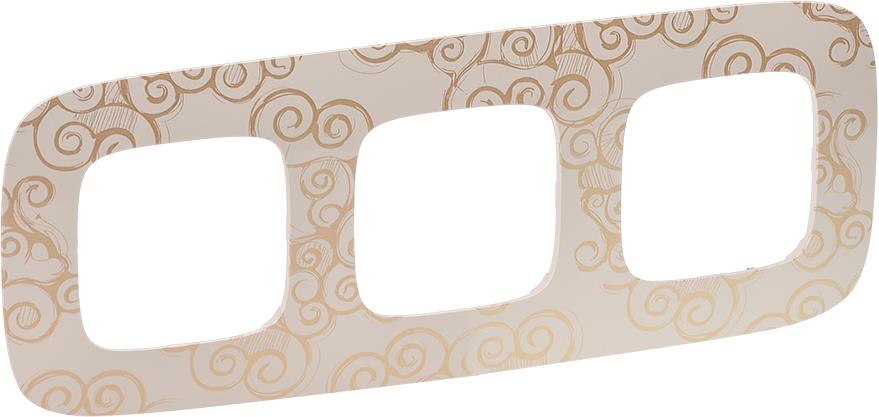 Рамка 3х цвят Нарцис злато Valena Allure Legrand