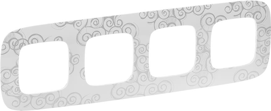 Рамка 4х цвят Нарцис хром Valena Allure Legrand