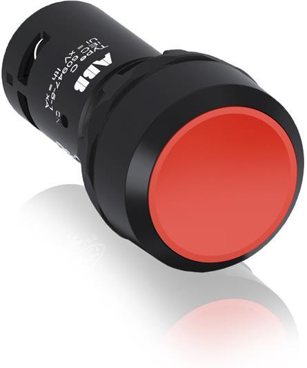 Бутон със задържане червен CP2-10R-10 1NO пластмасов ринг Ø22mm Compact ABB