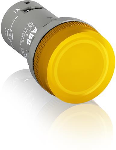Сигнална лампа LED CL2-523Y сглобена жълта 230Vac Ø22mm Compact ABB
