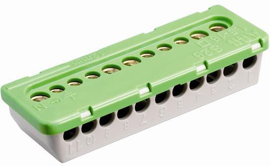 Клема изолирана ЗЕЛЕНА 5x16mm²+6x6mm² 63A АВВ