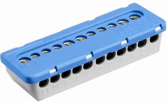 Клема изолирана СИНЯ 5x16mm²+6x6mm² 63A АВВ