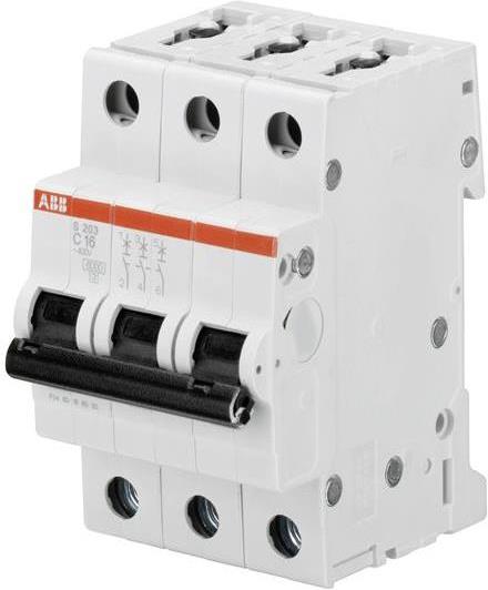 Автоматичен прекъсвач S203 3P 10A крива С 6kA ABB