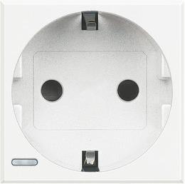 Контакт ШУКО 2P+E 2 мод. 16A цвят Бял Axolute Bticino