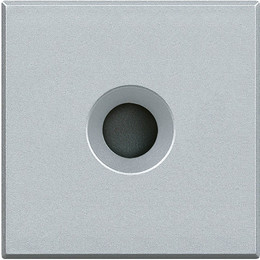 Празен модул с отвор 9мм 2 мод. цвят Алуминий Axolute Bticino