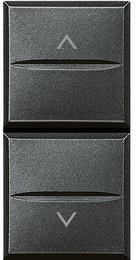 Бутон за щори 1 мод. 10A цвят Антрацит Axolute Bticino