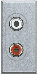 Розетка RCA аудио 1 мод. цвят Алуминий Axolute Bticino