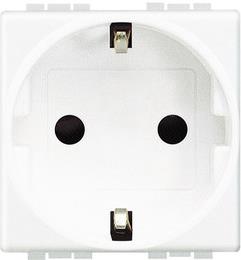 Контакт ШУКО 2P+E 2 мод. 16A цвят Бял LL Bticino