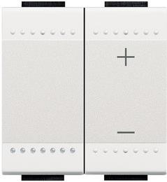 Димер бутонен 0-10V 20-600VA (изисква неутрала) 2 мод. цвят Бял LL Bticino 