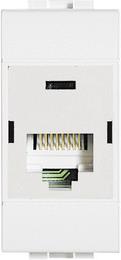Розетка RJ45 cat.5e UTP 1 мод. цвят Бял LL Bticino