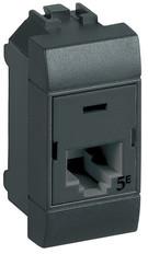 Розетка RJ45 cat.5e UTP 1 мод. цвят Антрацит LL Bticino