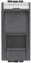 Розетка RJ45 cat.6A STP конектор toolless IDC 1 мод. цвят Антрацит LL Bticino