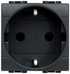 Контакт ШУКО 2P+E 2 мод. 16A цвят Антрацит LL Bticino