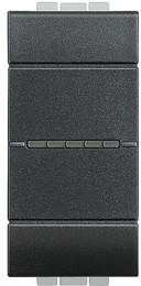 Бутон 1 мод. 10A аксиален цвят Антрацит LL Bticino 