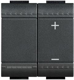 Димер бутонен 0-10V 20-600VA (изисква неутрала) 2 мод. цвят Антрацит LL Bticino 