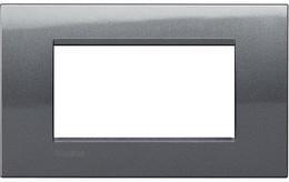 Рамка 4 мод. метална правоъгълна Steel LL Bticino