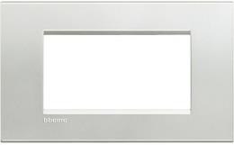 Рамка 4 мод. метална правоъгълна Silver LL Bticino