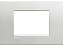 Рамка 3 мод. метална правоъгълна Silver LL Bticino 