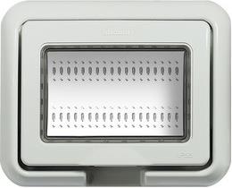 Лицева рамка + носеща IP55 3 мод. цвят Сив LL Bticino