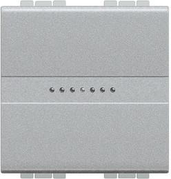 Девиаторен ключ 2 мод. 10A аксиален цвят Алуминий LL Bticino