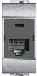 Розетка RJ45 cat.6 UTP 1 мод. цвят Алуминий LL Bticino