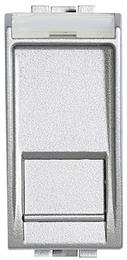 Розетка RJ45 cat.6A STP конектор toolless IDC 1 мод. цвят Алуминий LL Bticino