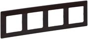 Рамка 4х цвят Тъмно дърво Valena Life Legrand