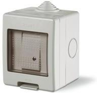 Девиаторен ключ моноблок IP55 Unibox, цвят СИВ Scame