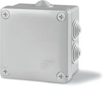 Кутия 100х100х50мм IP55, UV, 6 кабелни мембрани за PG21, затваряне с винт, серия Cubox Scame